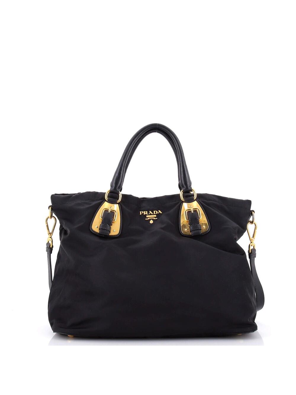 Prada Convertible Belted Tote Tessuto #365193P75B